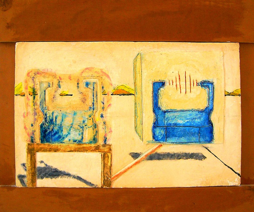 Energy Inside Objects Oil, Plaster, Wood 18 inches by 12 inches