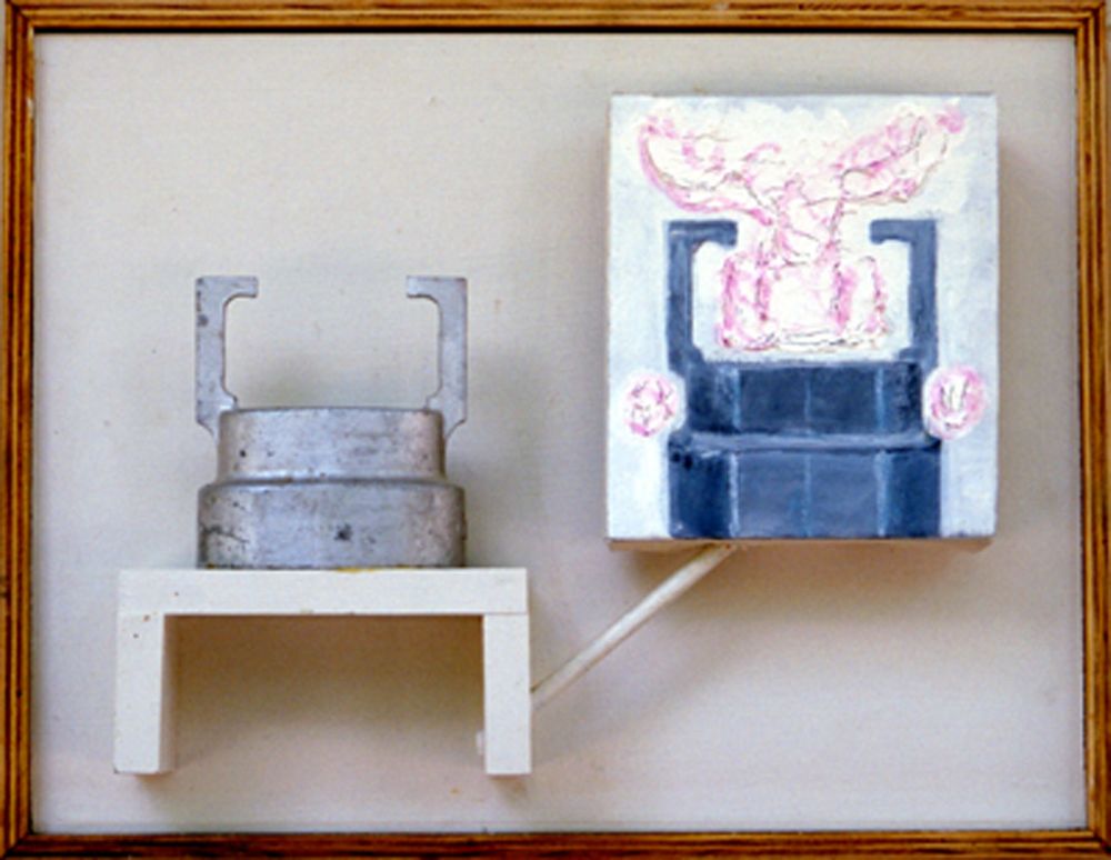 An Object and it's Aura Wood, Metal, Canvas, Oil 18inches by 12 inches