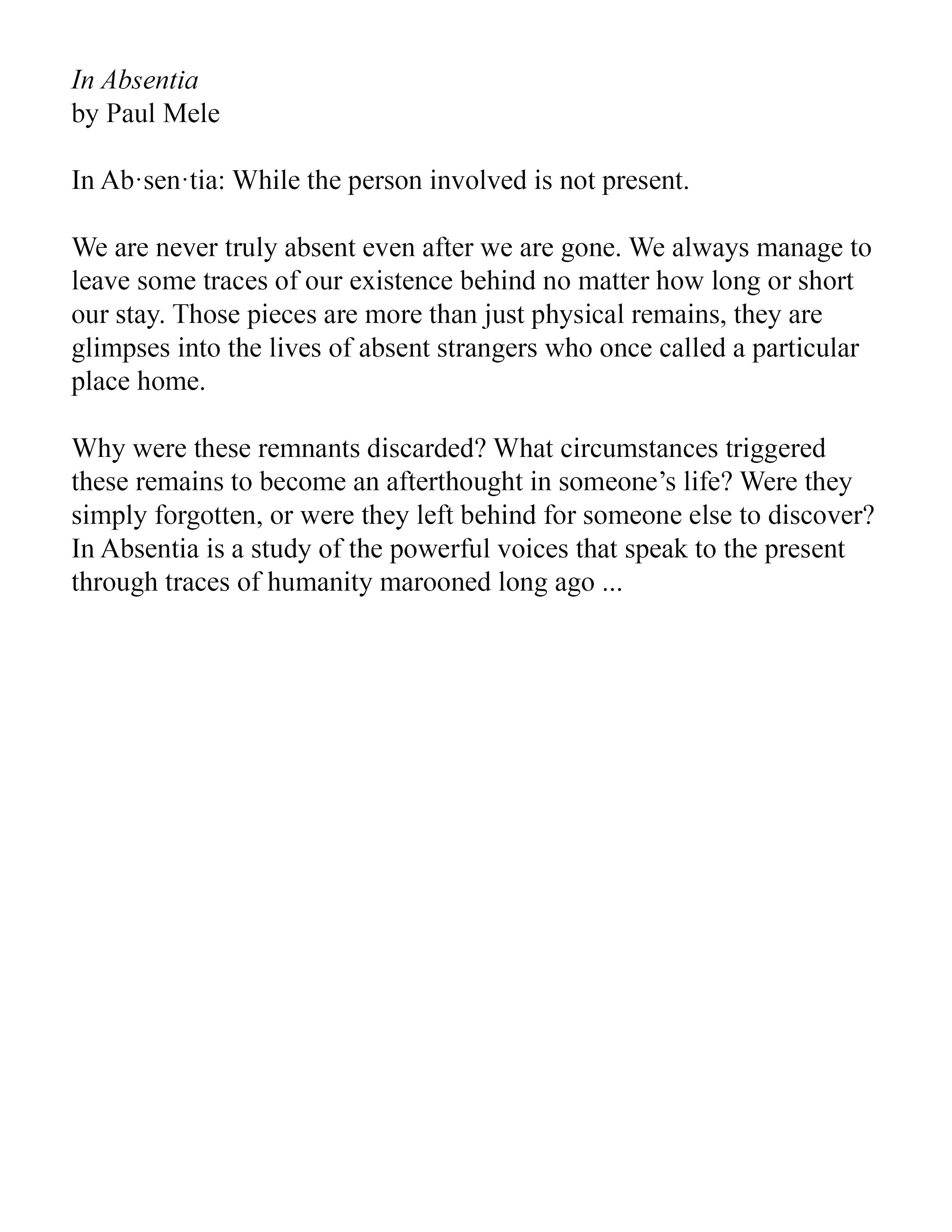 In Absentia_Statement