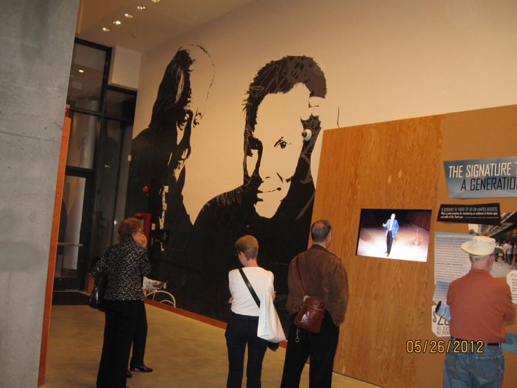 Portrait of Horton Foote and Bill Irwin-Art for lobby of Signature Theatre Center - West 42nd St, New York