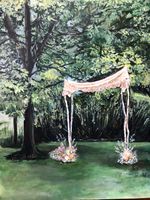 16x20 Acrylic on Gesso board, 2019 Colorado Wedding- private commission