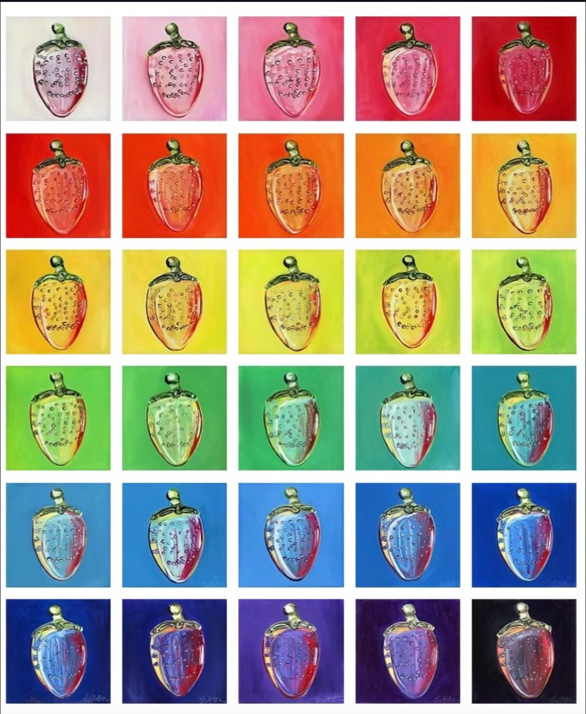 Rainbow crystal paintings