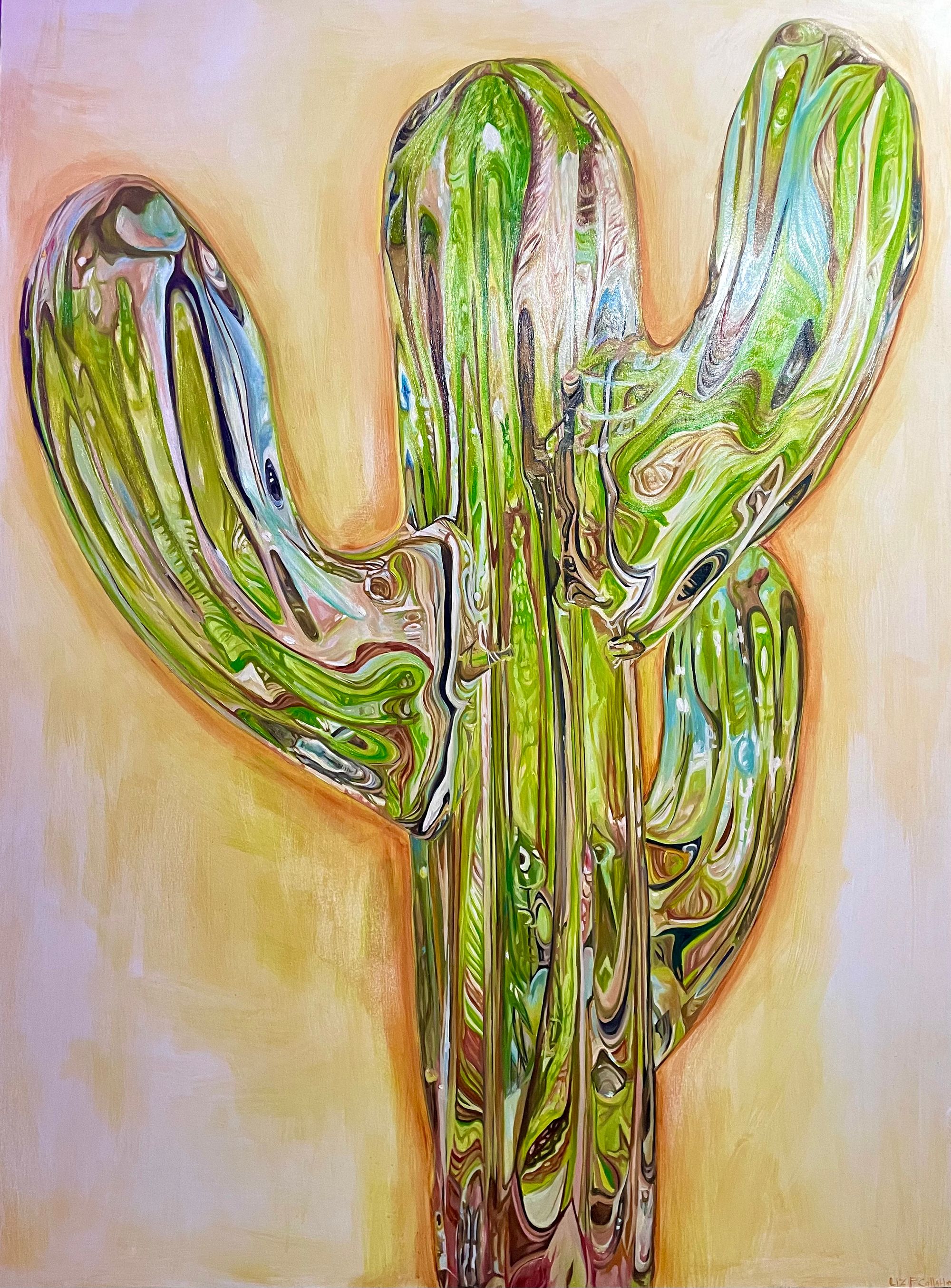 Crystal Cactus Painting