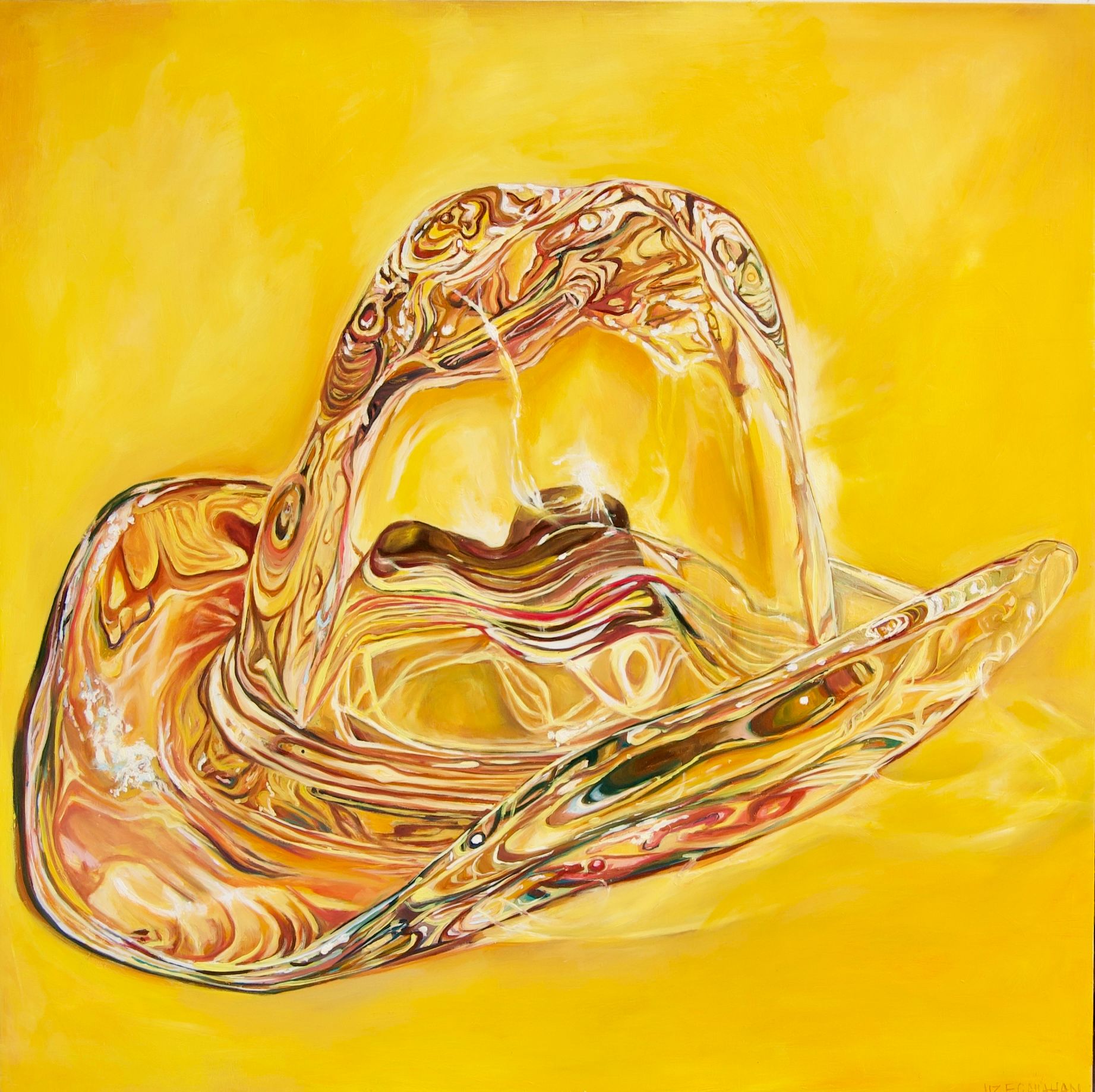 Painting of a crystal cowboy hat 