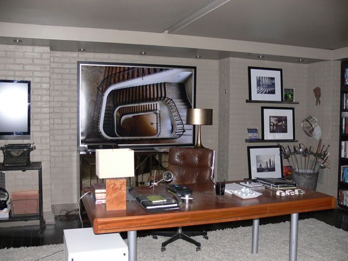 Television Office Set Installation — William Curtis Rolf Print