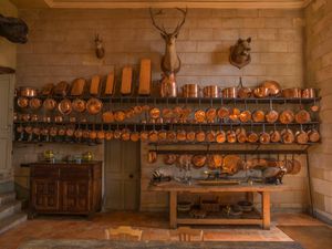 Chateau de Montgeoffroy French Kitchen Copper Cookware Print