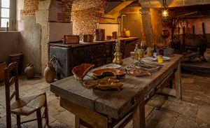 Chateau de la Bussiere Kitchen View 2 Color Print