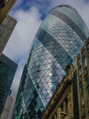 London The Gherkin Study 2 Color Fine Art Print