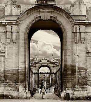 William Curtis Rolf sepia photography archway Great Stables Chateau de Chantilly France Equestrian Traditions Portfolio