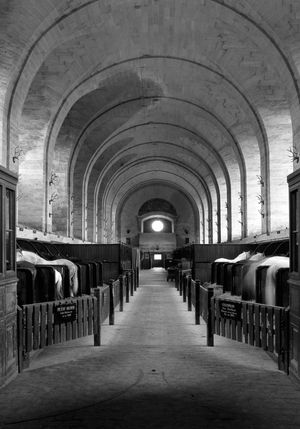 Château de Chantilly France Stables Interior Study 1 Black and White Fine Art Print