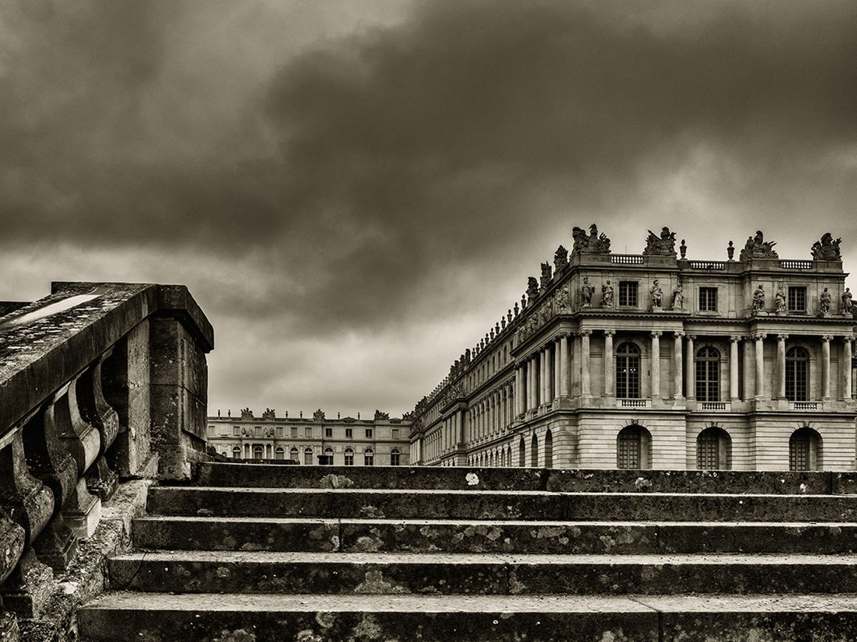 Versailles Escalier des Cent Marches Sepia Fine Art Print