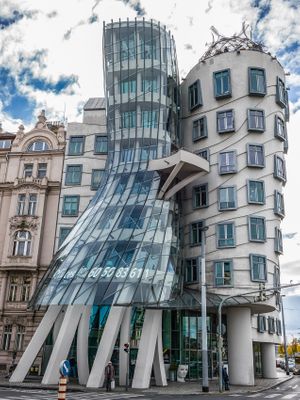 Prague Dancing House Frank Gehry Color Art Print