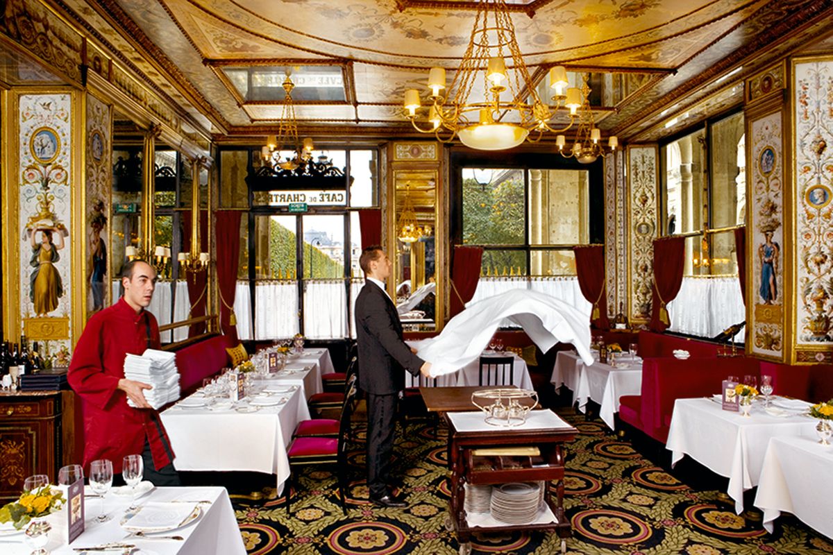 Restaurant Le Grand Vefour -"Waiter and Busboy", Paris France 