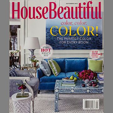 The cover page of House Beautiful magazine displaying a luxury room interior utilizing William Curtis Rolf fine art photography. House Beautiful Magazine Cover Fine Art Photography Interior Design