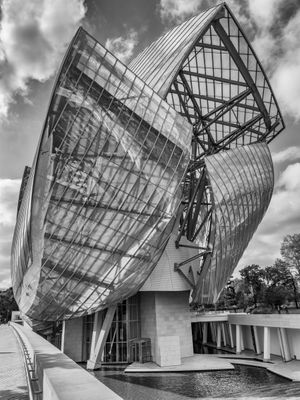 Louis Vuitton Foundation Paris Study 2 Black White Print