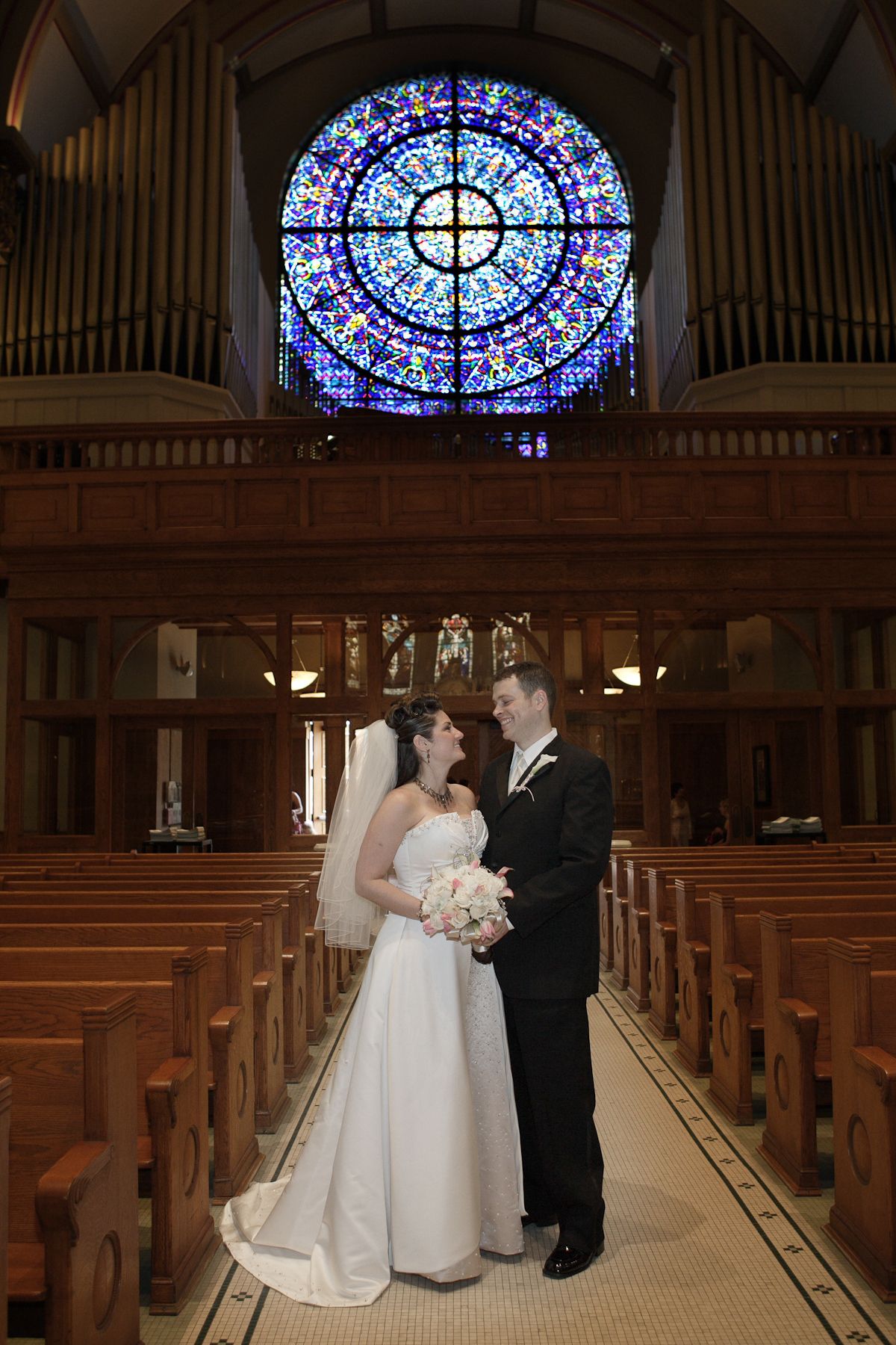 Choir Loft Stained Glass At St. Vincent De Paul