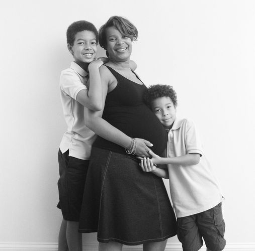 family portrait Atlanta GA mom and sons