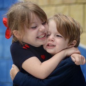 sibling school portrait