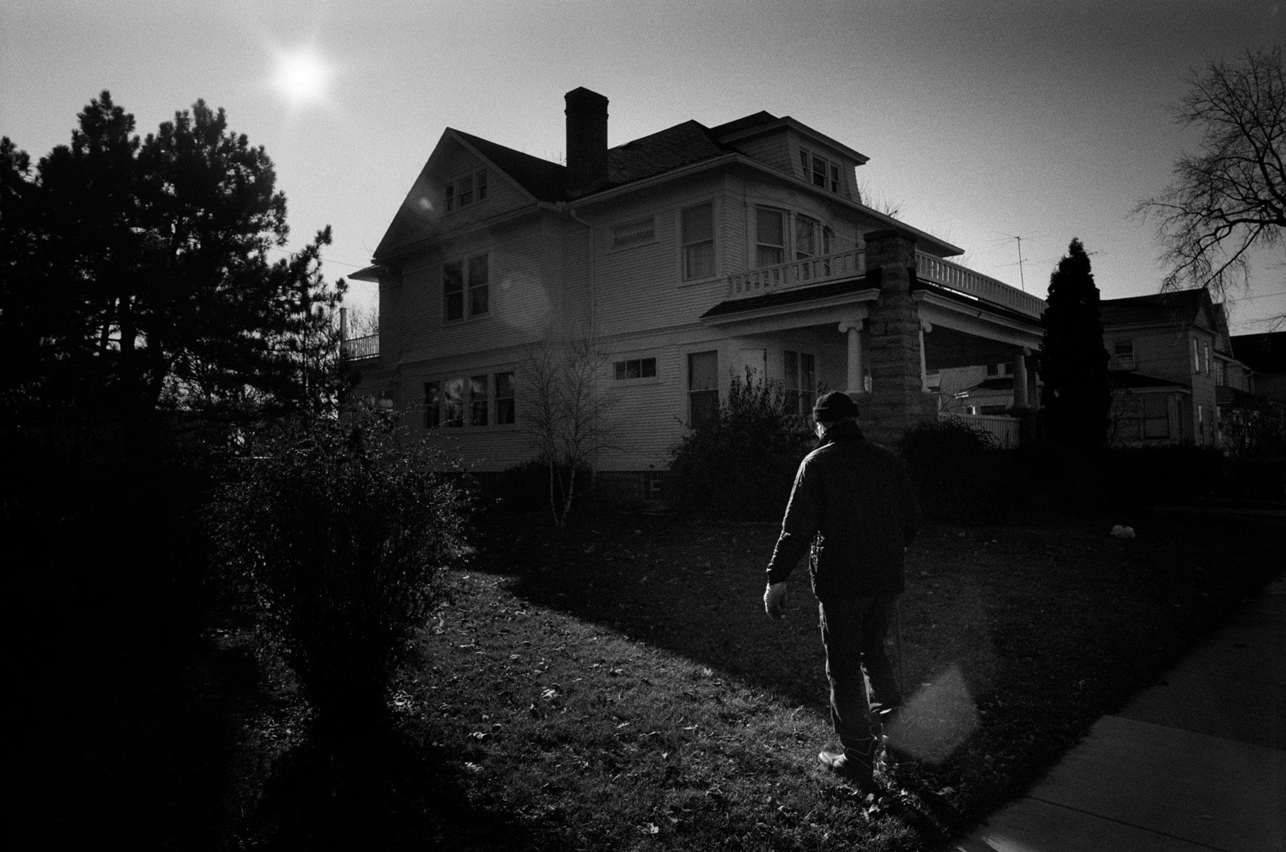 Raking Leaves, Oshkosh, WI, 1991