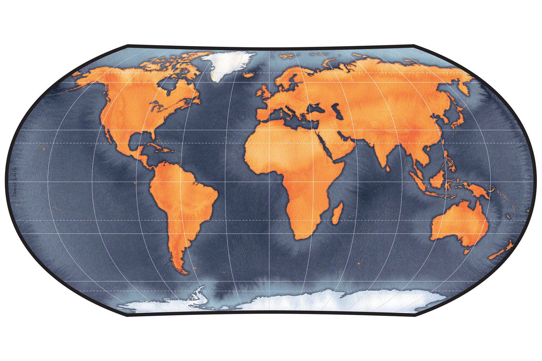World Map Illustration © James Laish