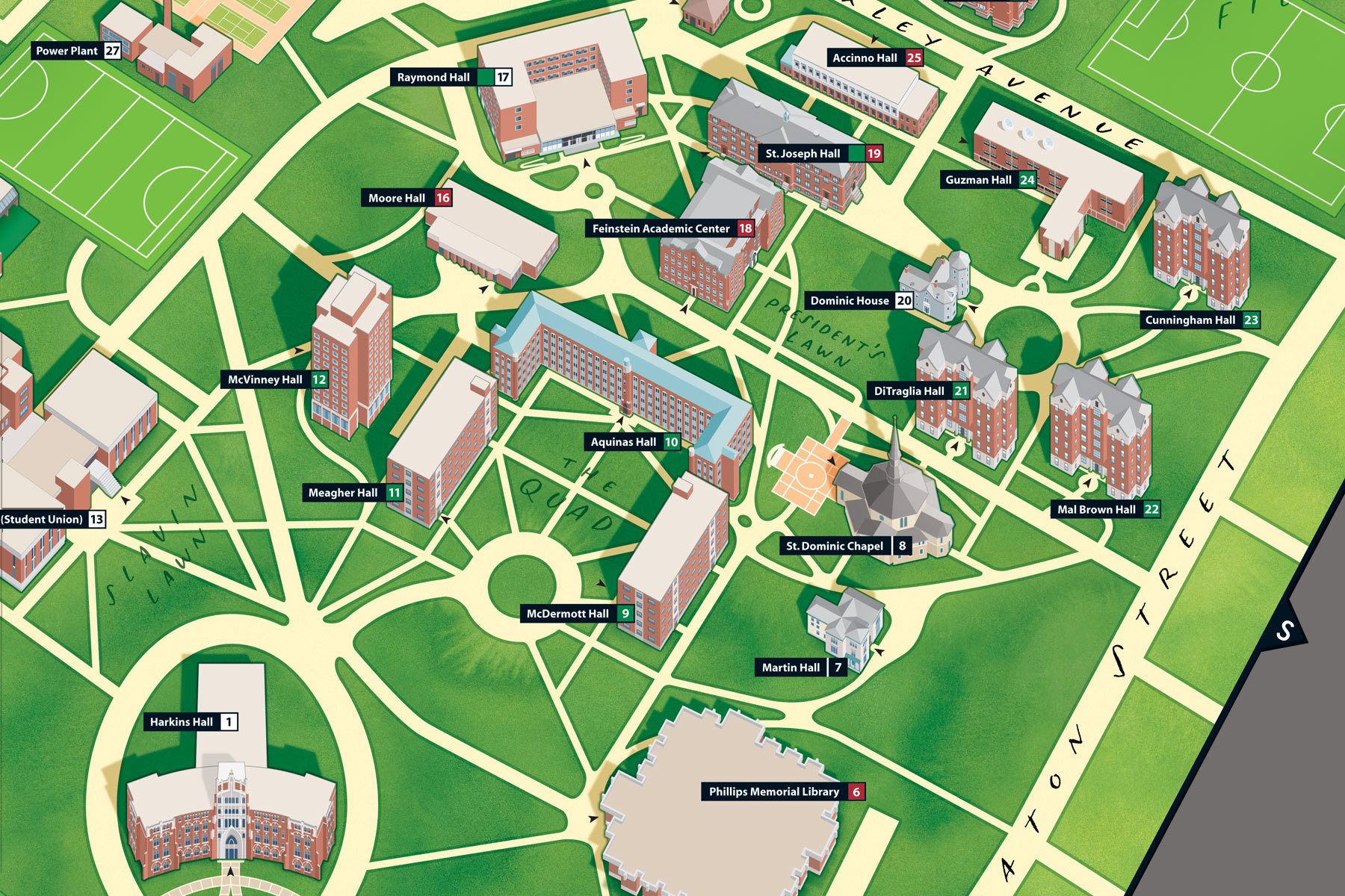 CAMPUS MAP ILLUSTRATION © James Laish