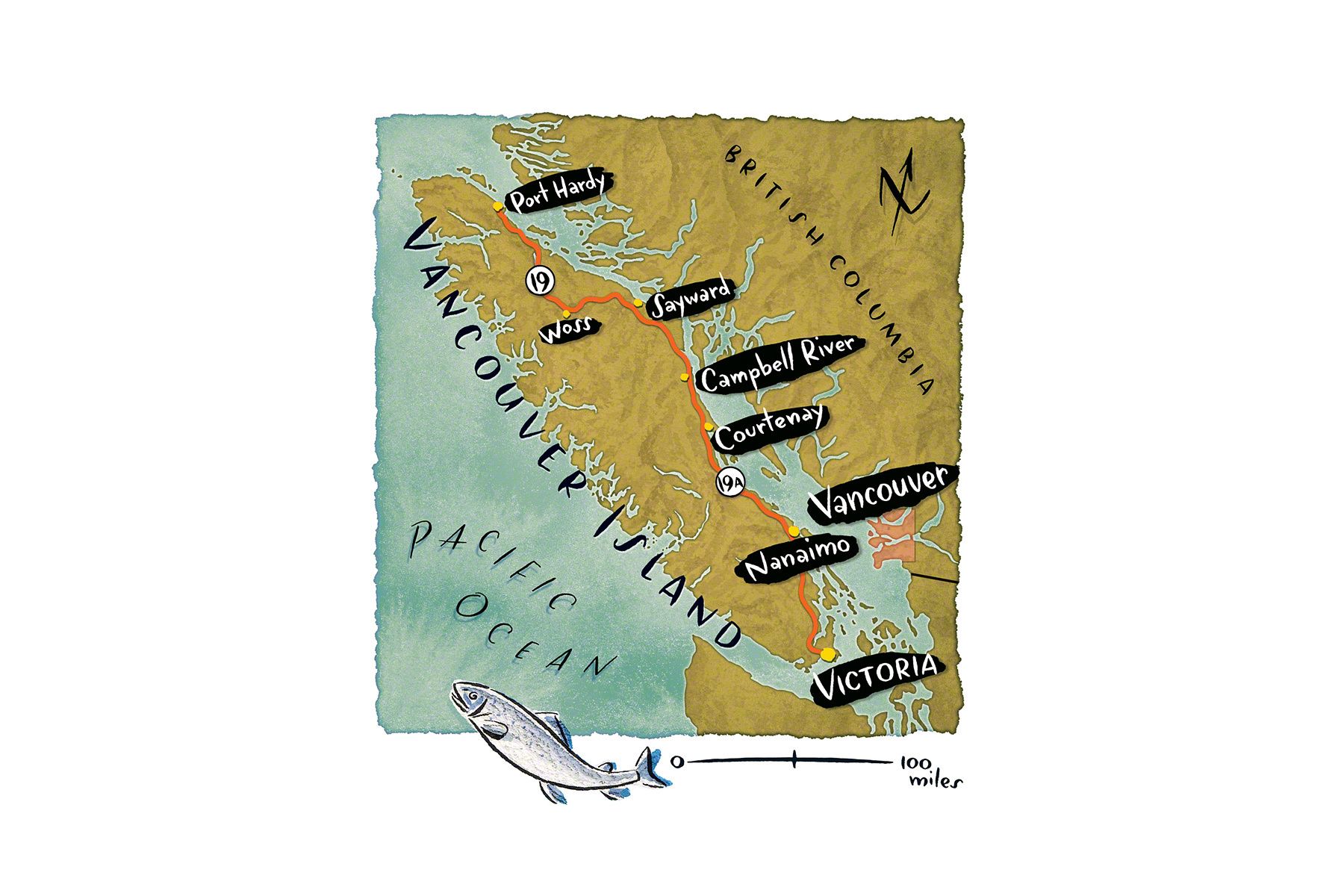 Vancouver Island Map © James Laish