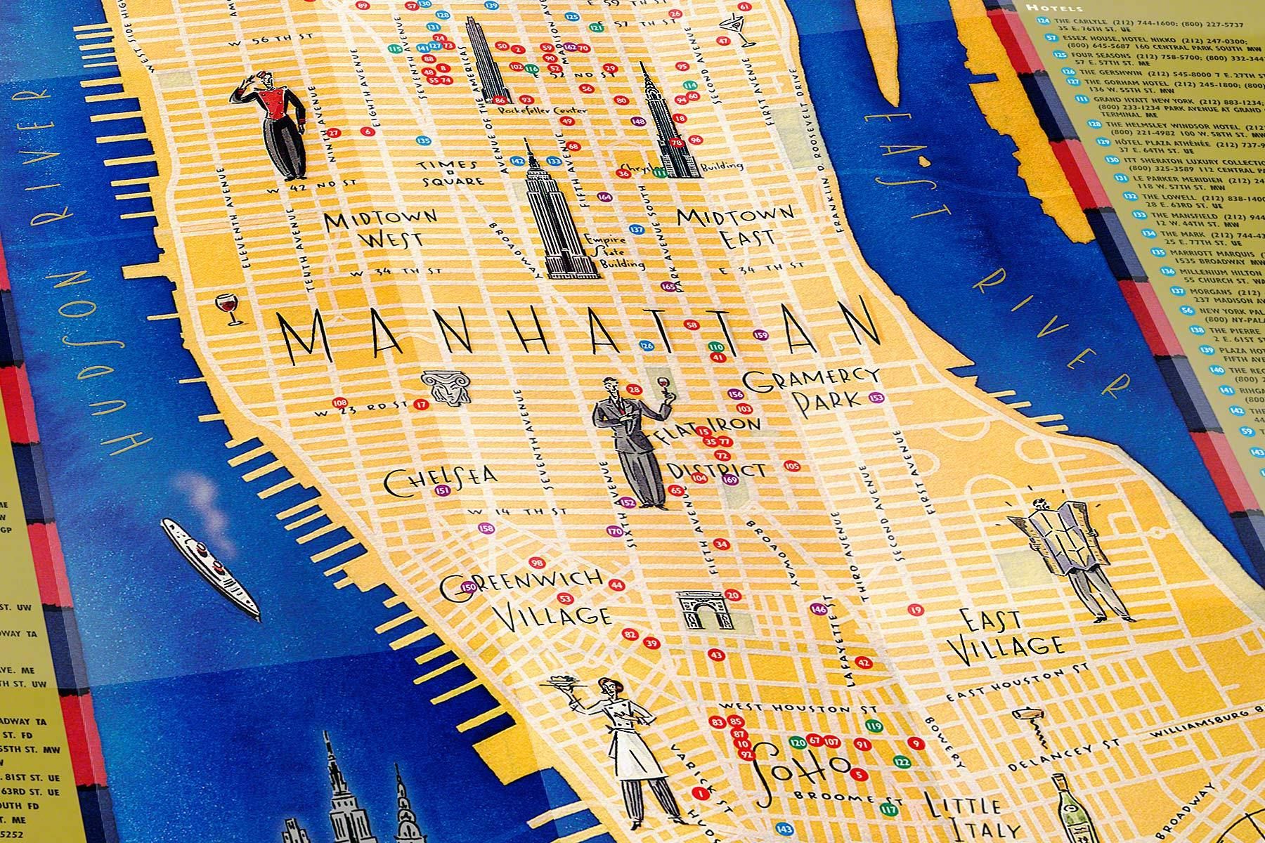 Manhattan Map Illustration © James Laish