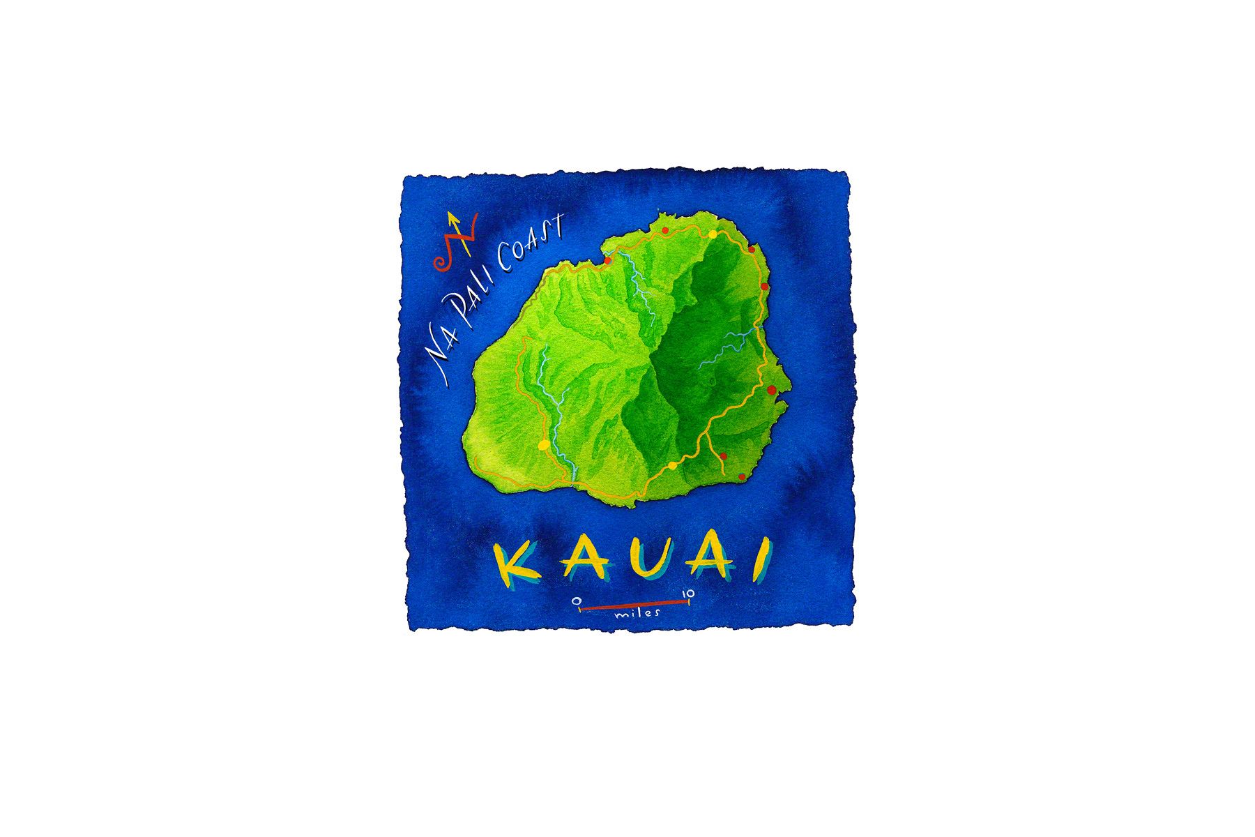 Kauai Map © James Laish