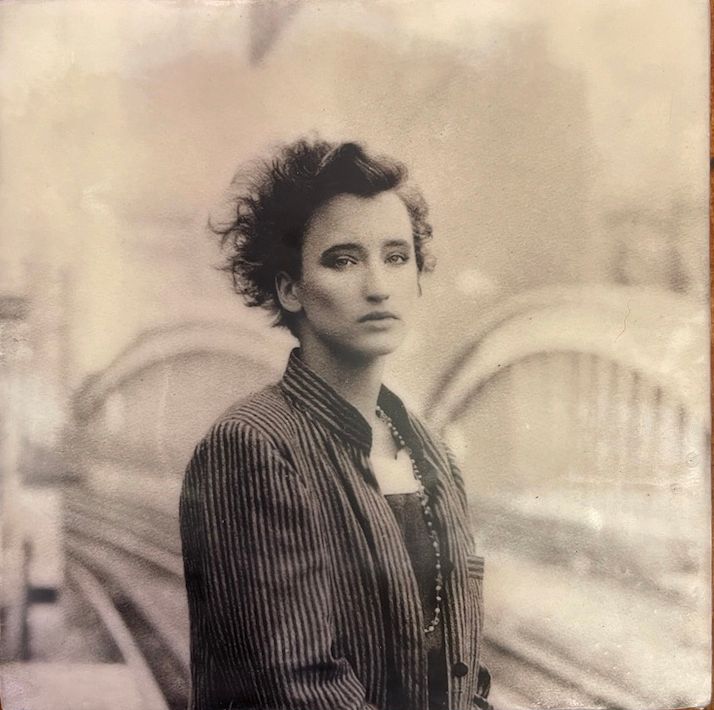 Model Lisa Fallon 1990's photograph, Paris, Encaustic