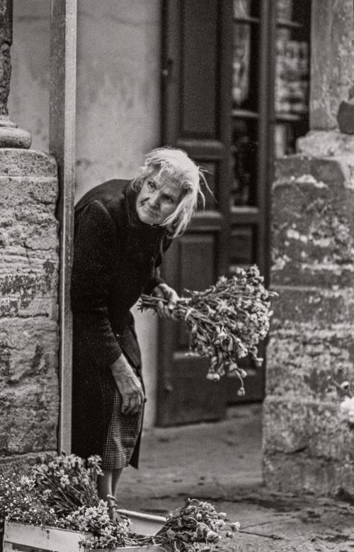 Woman with flowers from The Elderly of Spain 1974