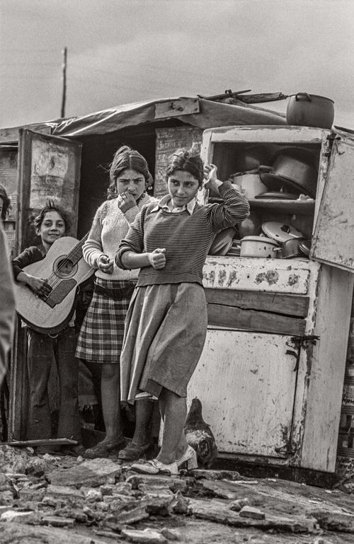Teen age girls in a Gypsy camp in Northern Spain 1974