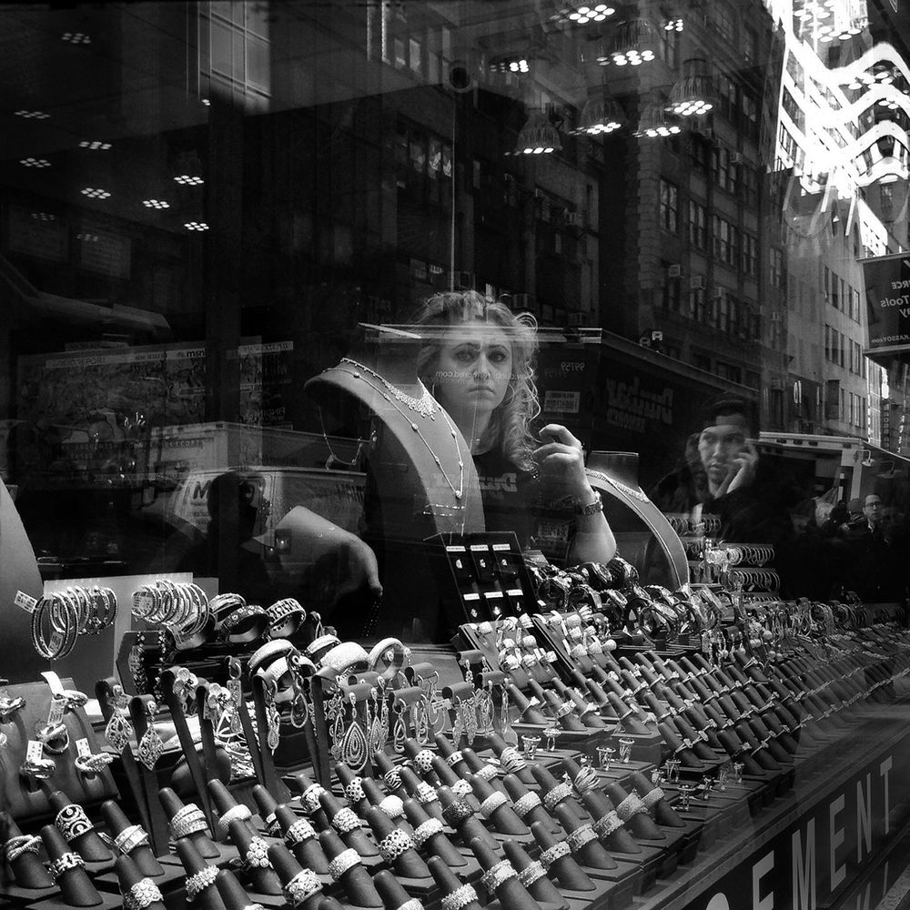 In the window, 47th street,NYC