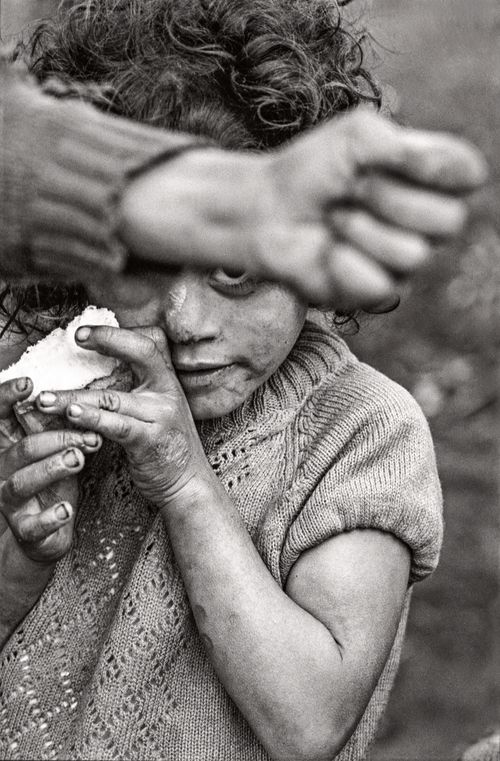 Young child at a Gypsy camp in Northern Spain 1974