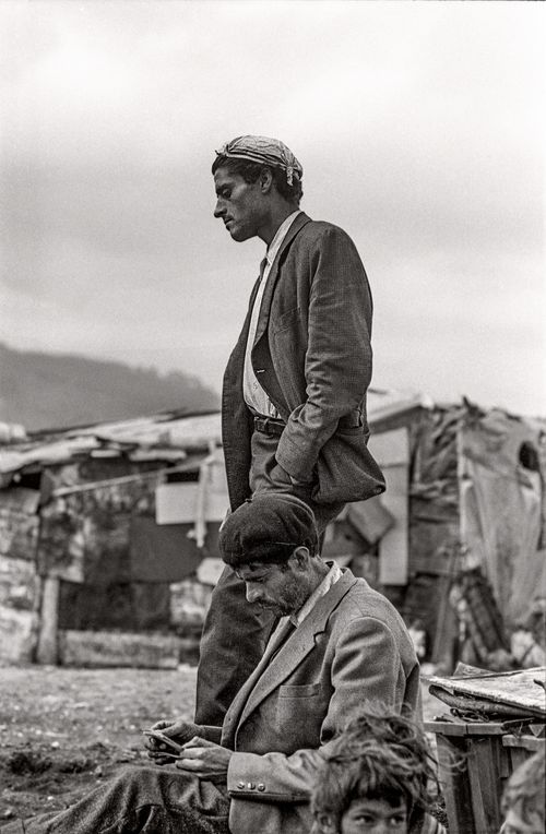 Men at a Gypsy camp in Northern Spain 1974