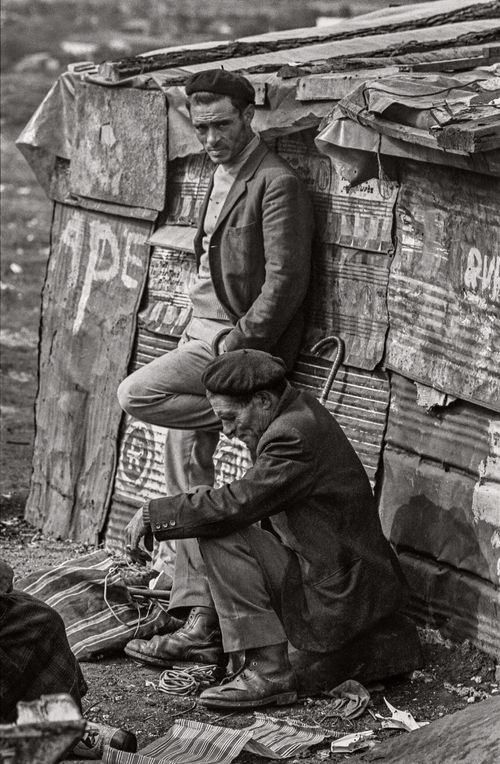 Men at a Gypsy camp in Northern Spain 1974