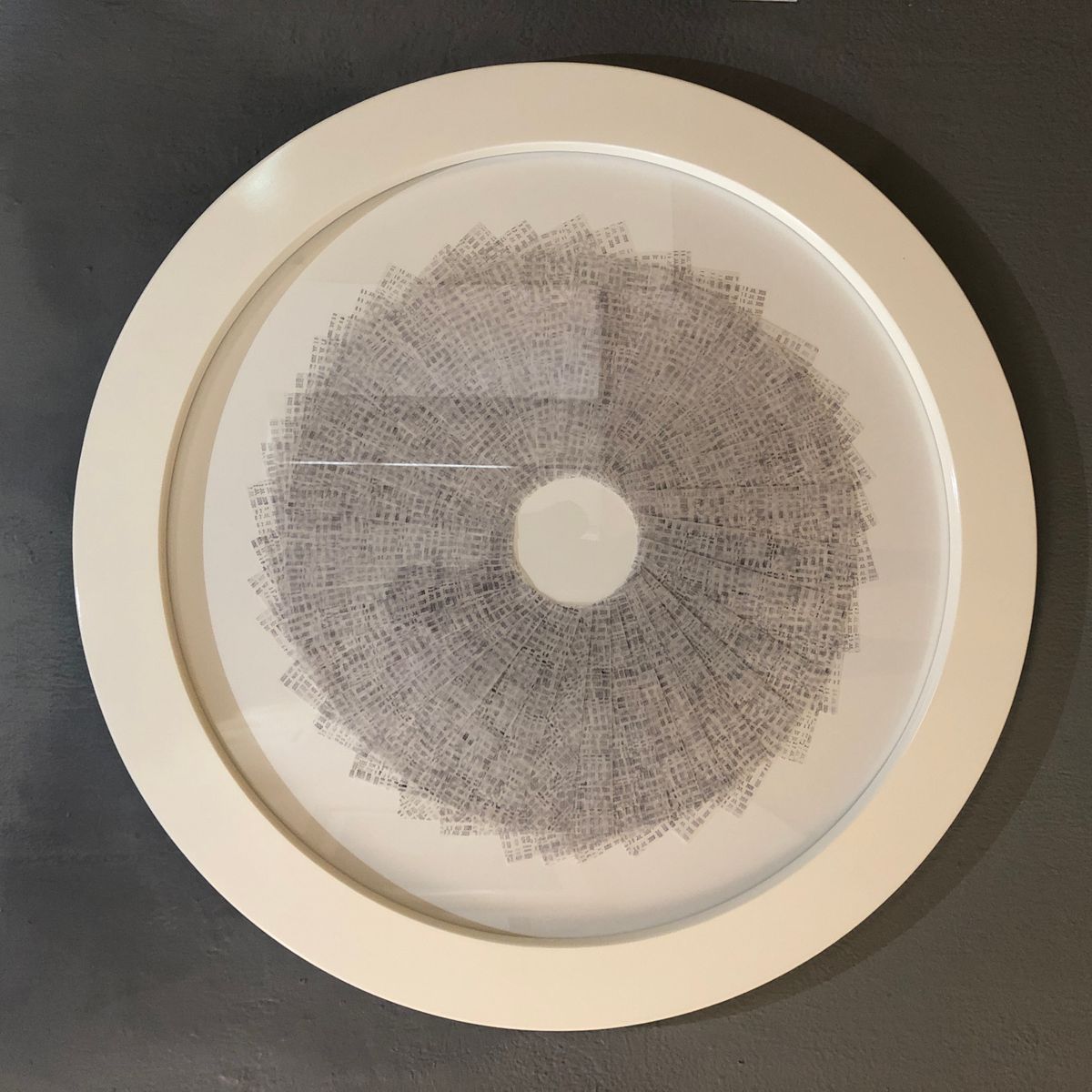 Detail Circular Quarantine 2020, date stamp, inks on paper.