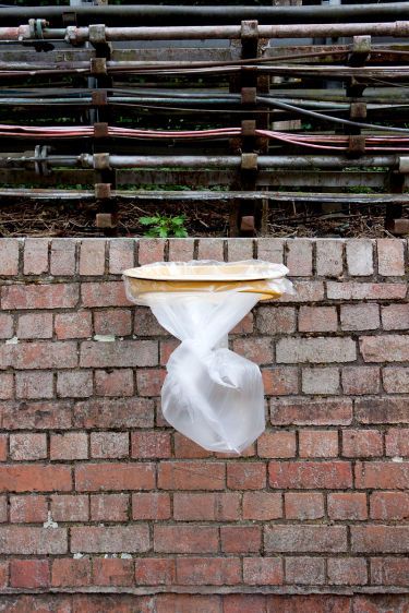 Digital Photography 120x80 cm, and 60x40 cm. Ed. 5+2 A.P. Playing, Air in Plastic Bag, Acton Town, London 2011.