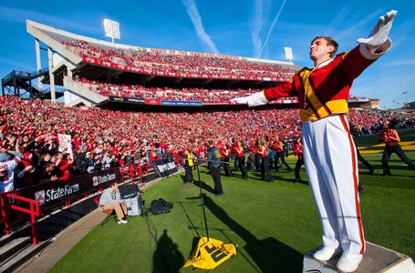 Univeristy of Maryland Marching Band during football game 