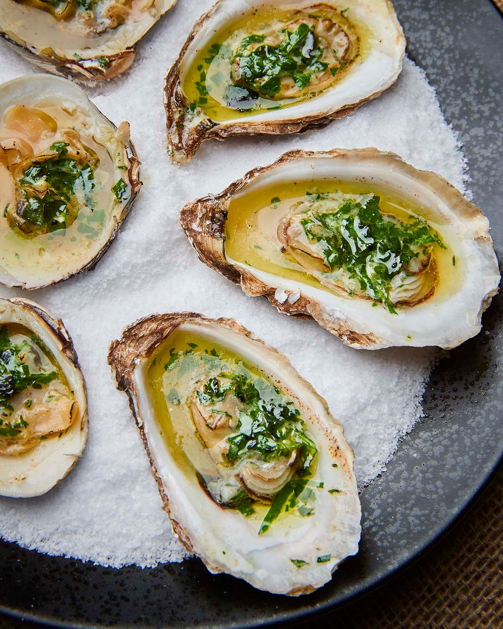 Oysters and Clams with Snail Butter