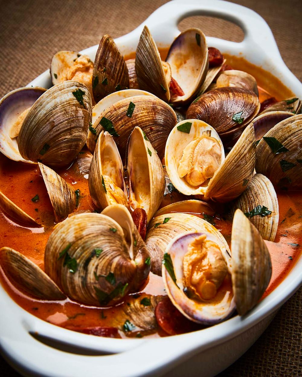 Clams in Chorizo Broth