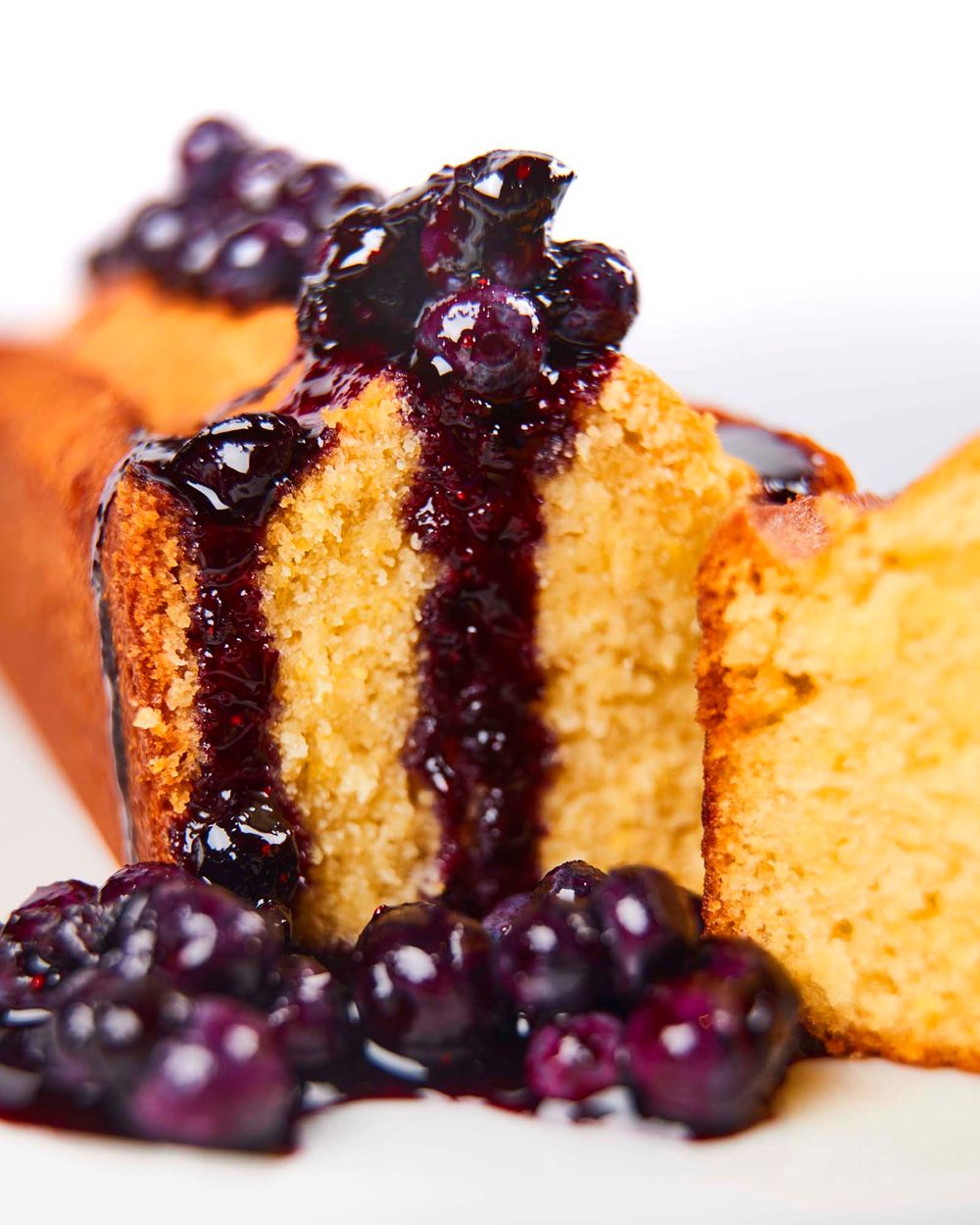 Corn Cake, Blueberry Compote