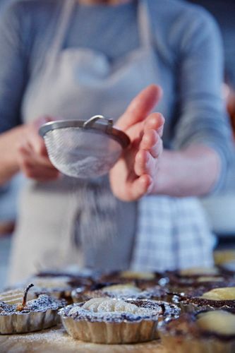 Chocolate Pear Tartelettes   A151106 WSOK   The Cooks Atelier   Beaune France