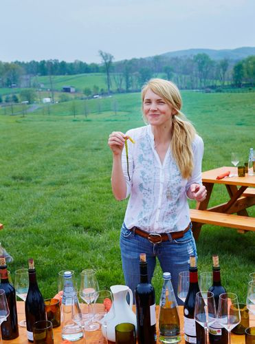 Chef Jose Andres (blue vest) cooks outside at RdV Vineyards. A140507_Jose_Andres_VA_FW