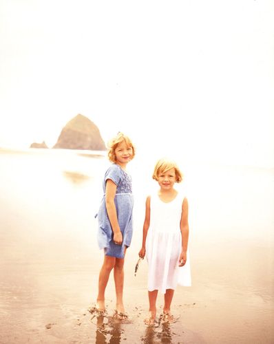 Girls on Canon Beach, Oregon
