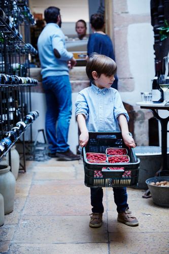 Laurent & Luc Carrying Raspberries   A151106 WSOK   The Cooks Atelier   Beaune France