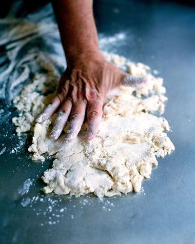 Kneeding dough Johnathan Waxman Barbuto