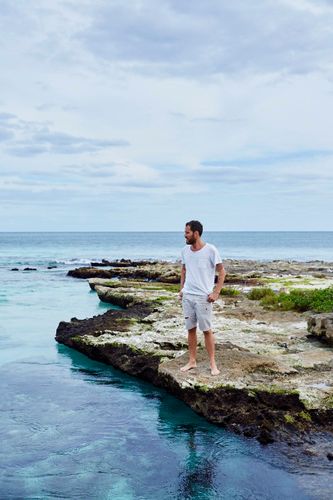 Eric Fishing in the Caribbean along the coast of Tulum   Williams-Sonoma Open Kitchen   Hartwood Restaurant Tulum Mexico 2016