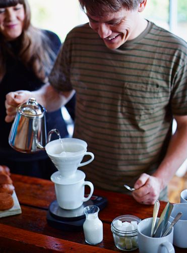 Wille & Rebekah Yli-Luoma Prepping & Roasting Coffee A140224 Williams Sonoma Open Kitchen 2014
