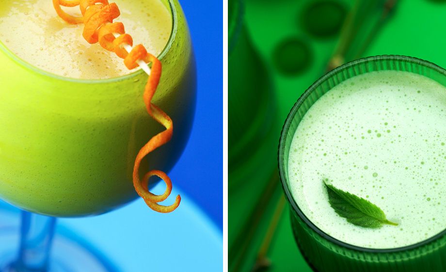 Orange Mango & Green Tea Shakes