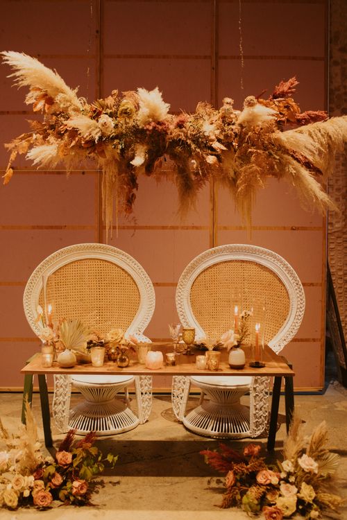 Grassroom DTLA Wedding sweetheart table